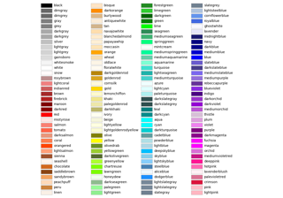 Lista de cores nomeadas